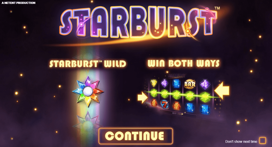 Experience the excitement of the Starburst slot game.