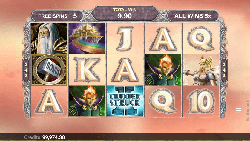 Valkyrie Free Spins in Thunderstruck II bonus